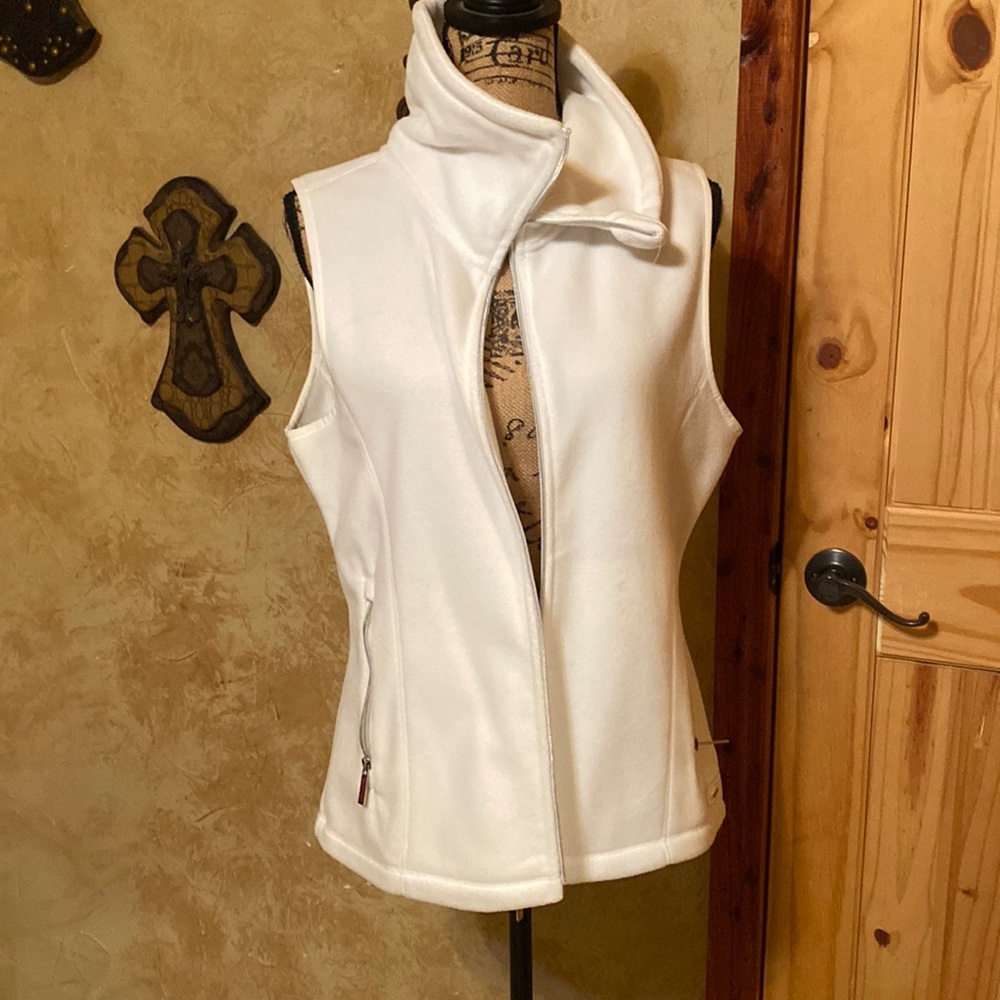 Calvin Klein performance fleece white vest